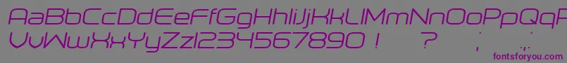 Orenburg Italic Font – Purple Fonts on Gray Background