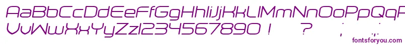 フォントOrenburg Italic – 紫色のフォント