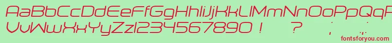 fuente Orenburg Italic – Fuentes Rojas Sobre Fondo Verde