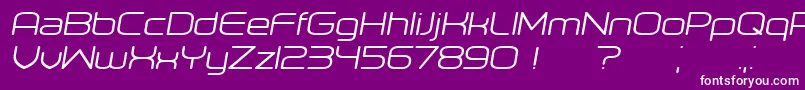 Orenburg Italic Font – White Fonts on Purple Background