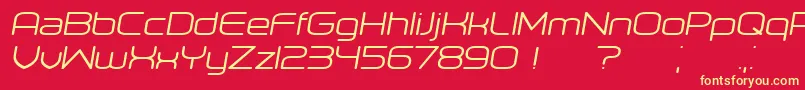 Orenburg Italic Font – Yellow Fonts on Red Background