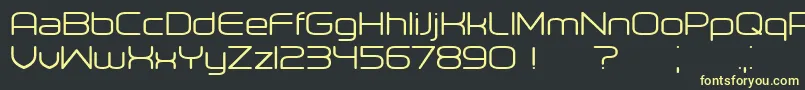 フォントOrenburg – 黒い背景に黄色の文字