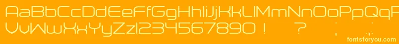 Orenburg-fontti – keltaiset fontit oranssilla taustalla