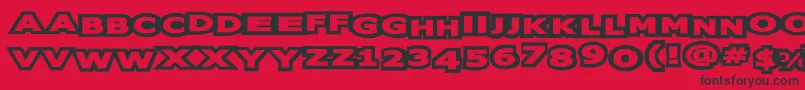 oreos Font – Black Fonts on Red Background
