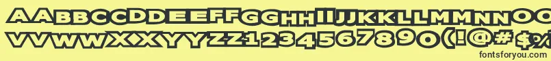 oreos Font – Black Fonts on Yellow Background