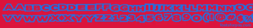 oreos Font – Blue Fonts on Red Background