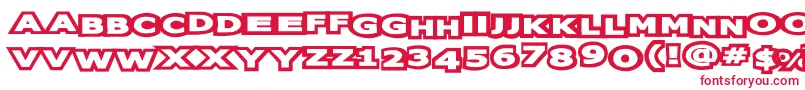 oreos Font – Red Fonts on White Background