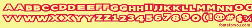 oreos Font – Red Fonts on Yellow Background