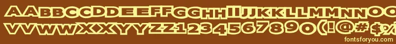 oreos Font – Yellow Fonts on Brown Background
