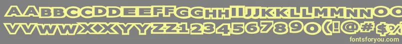 oreos Font – Yellow Fonts on Gray Background