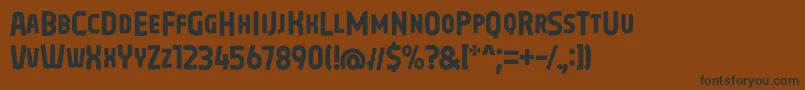 Oreta Font Regular by 7NTypes-fontti – mustat fontit ruskealla taustalla