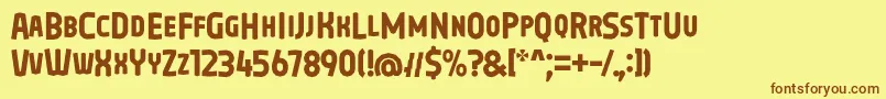 Fonte Oreta Font Regular by 7NTypes – fontes marrons em um fundo amarelo