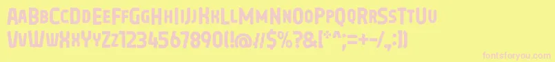 Oreta Font Regular by 7NTypes Font – Pink Fonts on Yellow Background