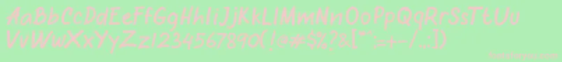 Oretans Personal Use Only Font – Pink Fonts on Green Background