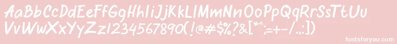 Oretans Personal Use Only Font – White Fonts on Pink Background