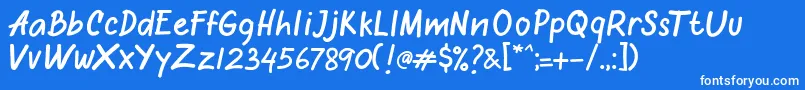Oretans Personal Use Only Font – White Fonts on Blue Background