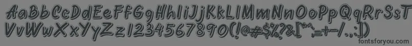 Шрифт Oretans Shadow Personal Use Only – чёрные шрифты на сером фоне