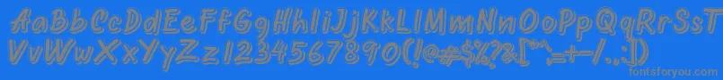 Oretans Shadow Personal Use Only-Schriftart – Graue Schriften auf blauem Hintergrund