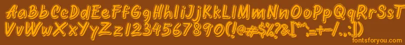 Police Oretans Shadow Personal Use Only – polices orange sur fond brun