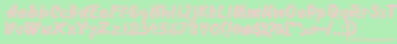 Oretans Shadow Personal Use Only-Schriftart – Rosa Schriften auf grünem Hintergrund