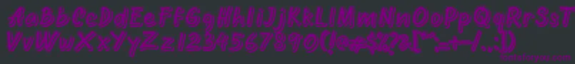 Oretans Shadow Personal Use Only Font – Purple Fonts on Black Background