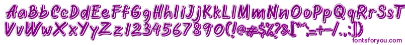 Więcej informacji o czcionce Oretans Shadow Personal Use Only Czcionka Oretans Shadow Personal Use Only – fioletowe czcionki