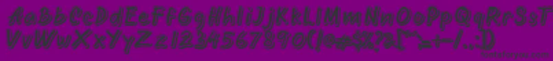Oretans Shadow Personal Use Only-fontti – mustat fontit violetilla taustalla