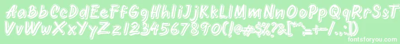 Oretans Shadow Personal Use Only Font – White Fonts on Green Background