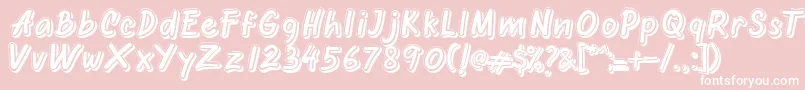 Oretans Shadow Personal Use Only Font – White Fonts on Pink Background