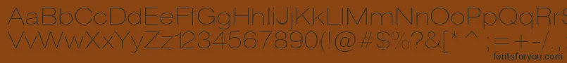 Heliosextthin Font – Black Fonts on Brown Background