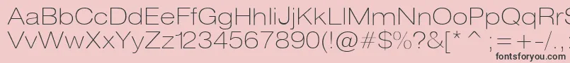 Heliosextthin Font – Black Fonts on Pink Background