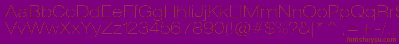 Heliosextthin Font – Brown Fonts on Purple Background