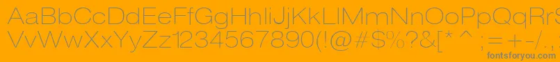 Heliosextthin Font – Gray Fonts on Orange Background