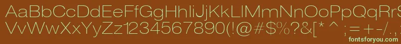 Heliosextthin Font – Green Fonts on Brown Background