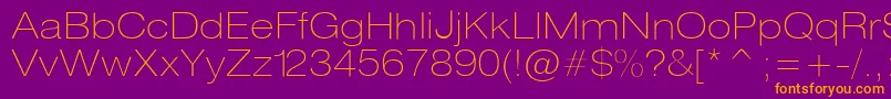 Heliosextthin Font – Orange Fonts on Purple Background