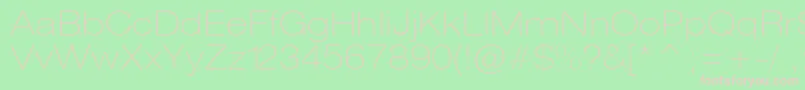 Heliosextthin Font – Pink Fonts on Green Background