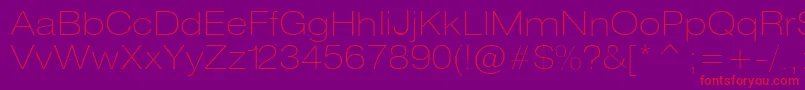 Heliosextthin Font – Red Fonts on Purple Background