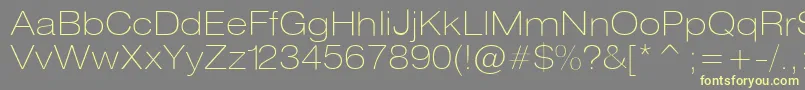 Heliosextthin Font – Yellow Fonts on Gray Background