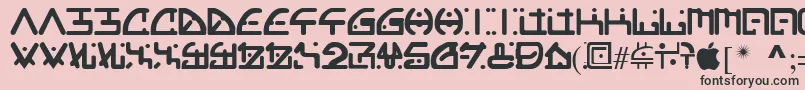 orgy Font – Black Fonts on Pink Background