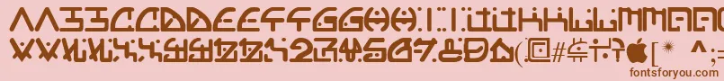 orgy Font – Brown Fonts on Pink Background