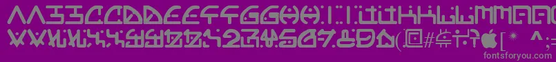 orgy Font – Gray Fonts on Purple Background