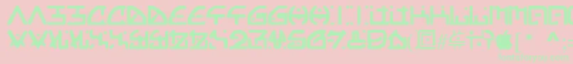 フォントorgy – ピンクの背景に緑の文字