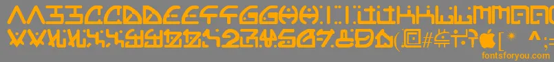 orgy Font – Orange Fonts on Gray Background