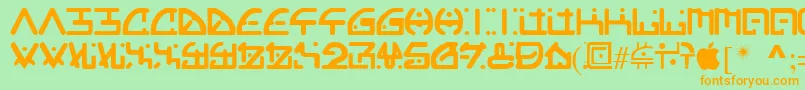 orgy Font – Orange Fonts on Green Background