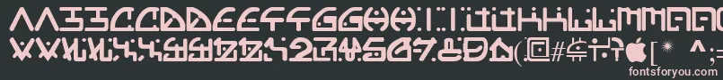 orgy Font – Pink Fonts on Black Background