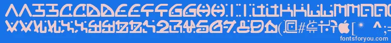 orgy Font – Pink Fonts on Blue Background