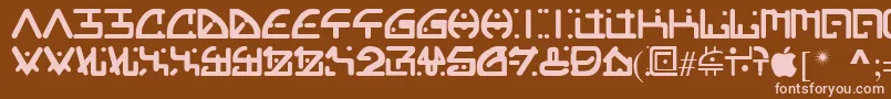 orgy Font – Pink Fonts on Brown Background