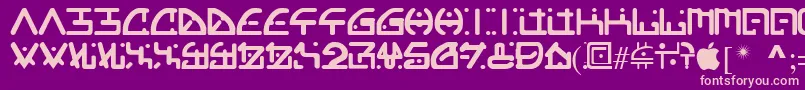 orgy Font – Pink Fonts on Purple Background