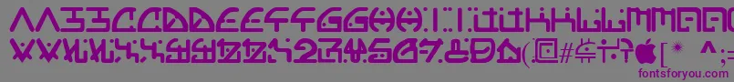 orgy-Schriftart – Violette Schriften auf grauem Hintergrund