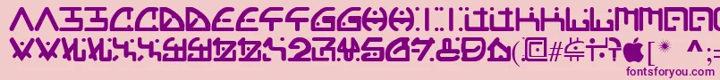 orgy Font – Purple Fonts on Pink Background